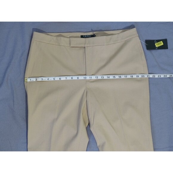 Lauren Ralph Lauren Pants Womens 14 Beige Chino Pegged Trousers - Picture 6 of 12